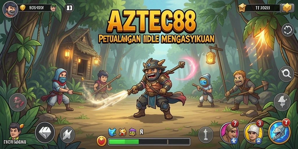 Tampilan menarik AZTEC88 saat pemain menjelajahi dunia Idle.