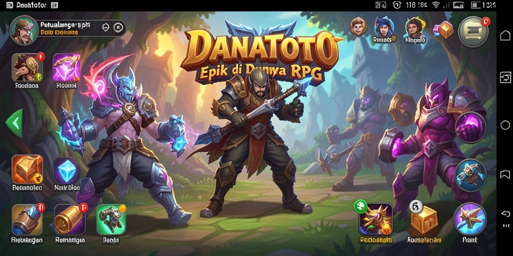 Tampilan gameplay RPG yang mendebarkan dan menakjubkan dari DANATOTO.