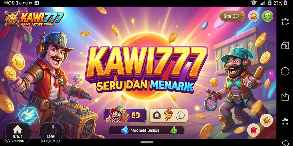 Screenshot menunjukkan gameplay seru dan dinamis dalam KAWI777.
