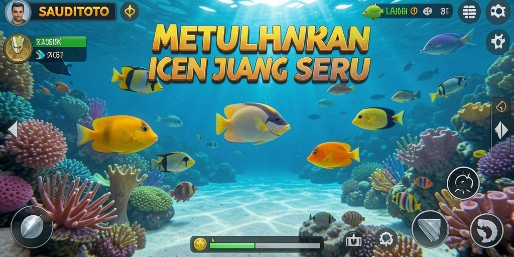 Tangkapan layar SAUDITOTO menampilkan aksi menembak ikan yang mendebarkan.