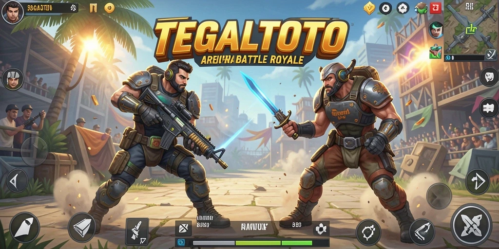 Gameplay intense TEGALTOTO dengan para pemain berkompetisi di arena.