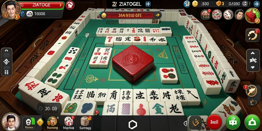 Screenshot ZIATOGEL menampilkan gameplay Mahjong yang menarik dan interaktif.